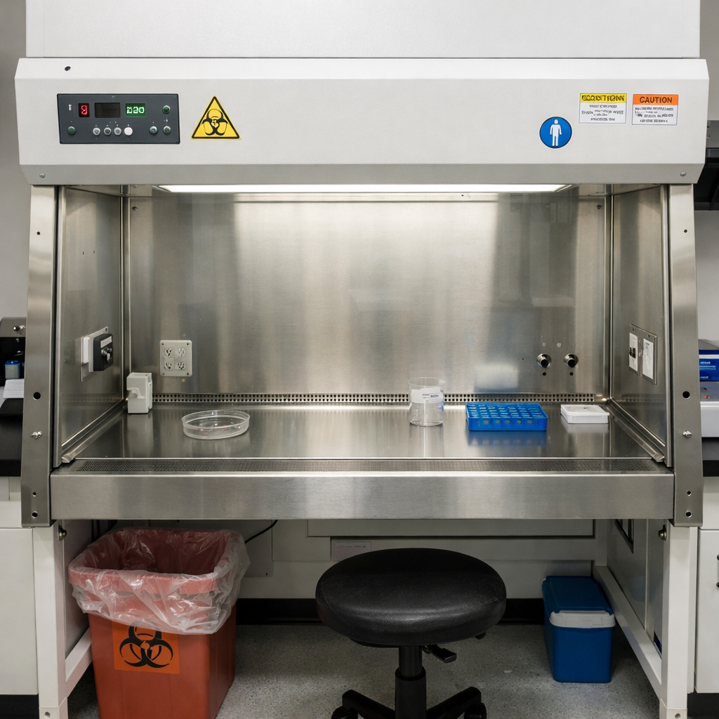biosafety cabinet hume hood not active production